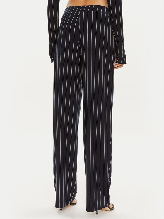 NORMA KAMALI NORMA KAMALI Kalhoty z materiálu KK1247PLC32642 Tmavomodrá Relaxed Fit
