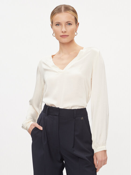 Dixie Dixie Blūze C239Z014A Écru Loose Fit