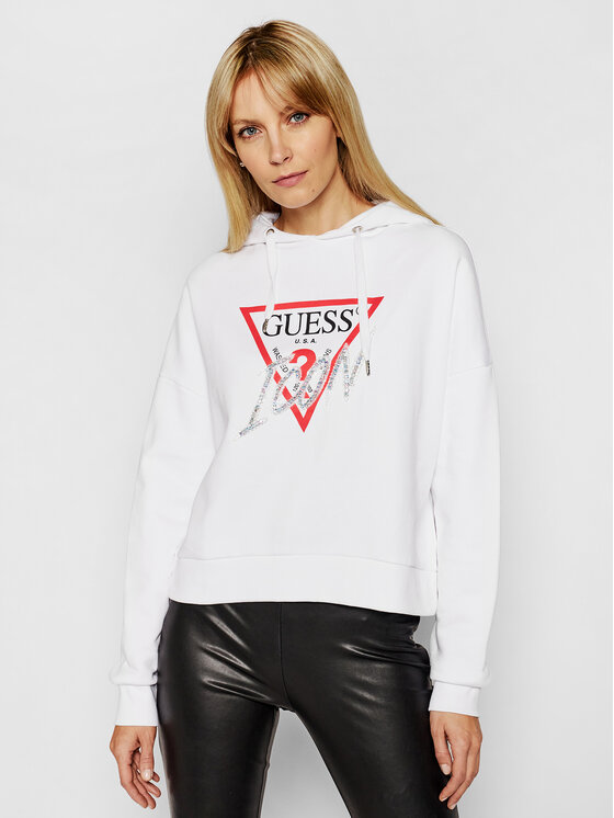 Felpa Icon W1RQ05 K68I0 Bianco Relaxed Fit