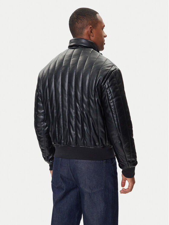 Armani Exchange Armani Exchange Bunda z imitace kůže XM001124 AF16647 UC001 Černá Regular Fit