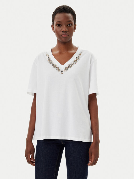 Liu Jo Liu Jo Tricou WA5146 JS923 Alb Regular Fit