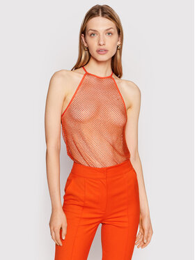 Patrizia Pepe Patrizia Pepe Top 8M1440/A9U8-R753 Oranžna Slim Fit
