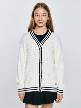 BIG STAR BIG STAR Kardigan MISIA Kremowy Comfort Fit