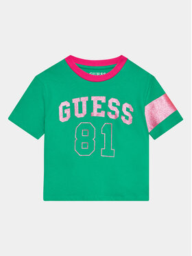 Guess Guess Tričko J3YI07 K8HM4 Zelená Regular Fit