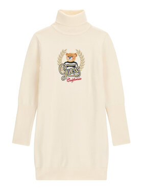 Guess Guess Sukienka dzianinowa J6BK14 Z1299 Kremowy Regular Fit