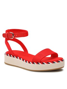 Tommy Hilfiger Tommy Hilfiger Sandale Rope Flatform FW0FW07019 Roșu