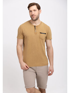 Volcano Volcano T-Shirt T-APY Beżowy Regular Fit