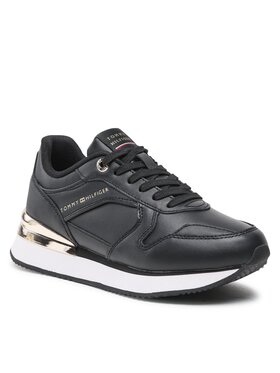 Tommy Hilfiger Tommy Hilfiger Superge Elevated Feminine Leather Runner FW0FW07108 Črna