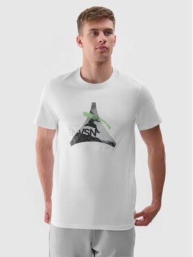 4F 4F T-Shirt 4FRAW24TTSHM2301-10S Biały Regular Fit