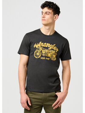 Wrangler Wrangler T-shirt AMERICANA TEE Nero Regular Fit
