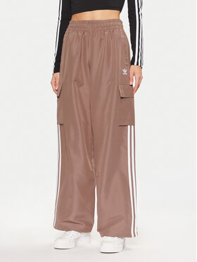 adidas adidas Pantaloni trening adicolor 3-Stripes JC8138 Bej Loose Fit