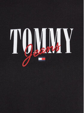 Tommy Jeans T-shirt Essential Logo DW0DW16441 Crna Relaxed Fit