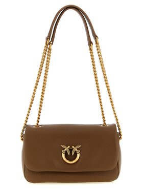 PINKO PINKO Torebka Brown Lamb Leather Shoulder Brązowy