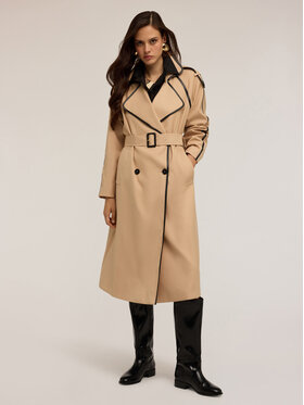 Motivi Motivi Cappotto invernale 0075W000109N002 Crema Regular Fit