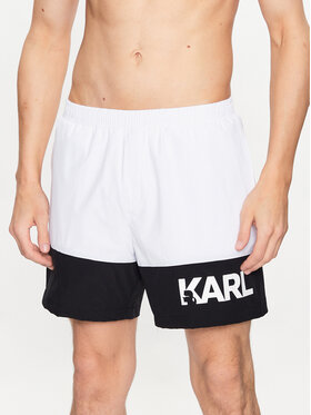 KARL LAGERFELD KARL LAGERFELD Plavecké šortky 230M2206 Biela Regular Fit