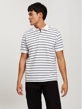 Cross Jeans Cross Jeans Polo 16053-008 Biały Regular Fit
