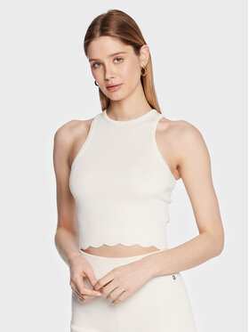 Guess Guess Marškinėliai Ada W3GZ00 Z2Z80 Écru Regular Fit