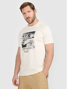 4F 4F T-Shirt APRES SKI Kremowy Regular Fit