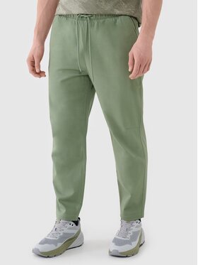 4F 4F Spodnie materiałowe 4FWSS25TTROM0999-44S Zielony Regular Fit