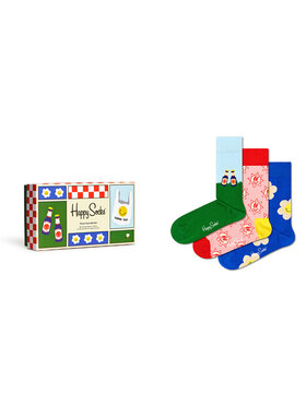 Happy Socks Happy Socks Set od 3 para unisex visokih čarapa XPTS08-6300 Šarena
