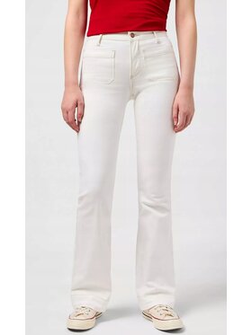Wrangler Wrangler Spodnie materiałowe Flare 623 Biały Flare Fit