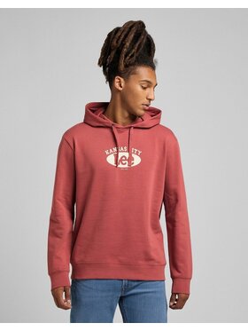 Lee Lee Felpa HOODIE Rosso Regular Fit