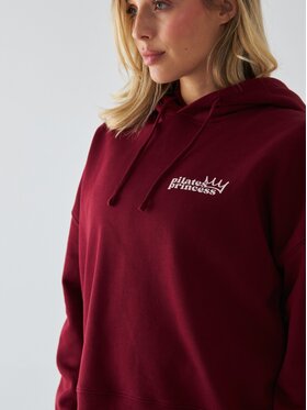 BeShaped BeShaped Bluza Pilates Princess Bordowy Oversize
