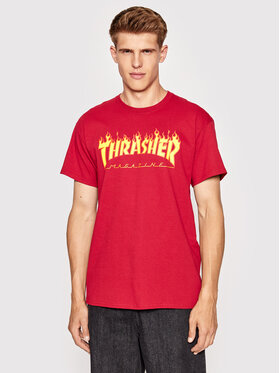 Thrasher Thrasher Marškinėliai Flame Raudona Regular Fit