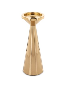 MIAhome MIAhome Świecznik metalowy złoty 28x10x10 cm Oro Złoty
