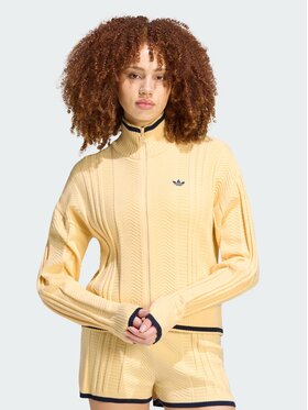 adidas adidas Ζακέτα Cable Knit Firebird Track Top KR7047 Κίτρινο Regular Fit