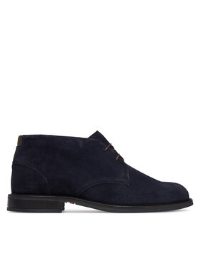 Tommy Hilfiger Tommy Hilfiger Schnürschuhe Corporate Dressy Suede Lace Boot FM0FM05951 Dunkelblau