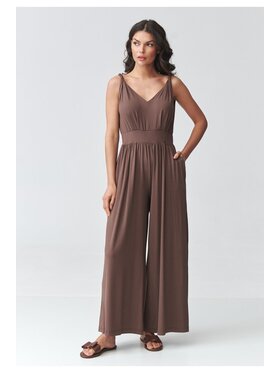 Makadamia Makadamia Kombinezon M925 Brązowy Loose Fit