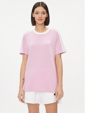 adidas adidas Тишърт Essentials 3-Stripes IM2875 Розов Loose Fit