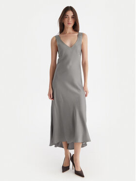 ViCOLO ViCOLO Kokteiļkleita TF0247 Pelēks Regular Fit