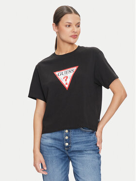 Guess Jeans Guess Jeans Тишърт W4YI73 K8HM0 Черен Regular Fit