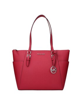 Michael Kors Michael Kors Torebka Red Leather Shoulder Czerwony