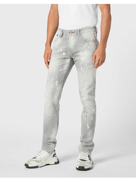 PHILIPP PLEIN PHILIPP PLEIN Jeansy 21113 Szary Straight Leg