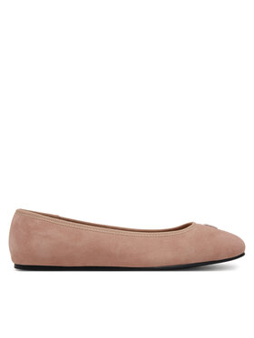 Tommy Hilfiger Tommy Hilfiger Balerini Th Hardware Suede Ballerina FW0FW08655 Bej
