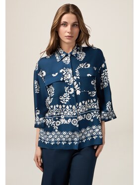 Oltre Oltre Camicia 5221J000799N0S1 Blu Baggy Fit