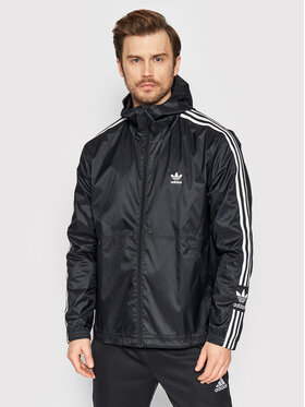 adidas adidas Wiatrówka Clover Coat HC2006 Czarny Regular Fit
