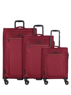 D&N D&N Komplet walizek 310148 Bordowy