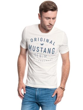 Mustang Mustang T-shirt ALEX C PRINT Beige Regular Fit
