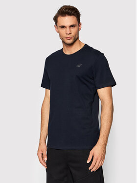 4F 4F T-Shirt NOSH4-TSM352 Granatowy Regular Fit