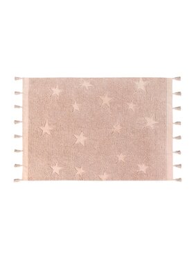 Lorena Canals Lorena Canals Dywan dziecięcy Dywan Bawełniany Hippy Stars Vintage Nude 120x175 cm Różowy