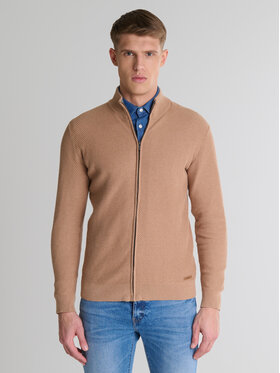 BIG STAR BIG STAR Sweter ADAL Brązowy Basic Fit