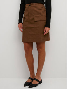 Kaffe Kaffe Мини пола Carmen 10507675 Кафяв Regular Fit