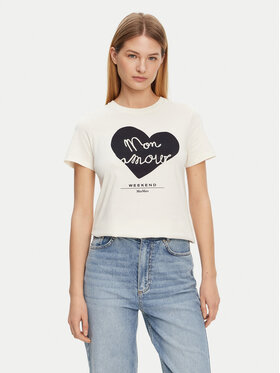 Weekend Max Mara Weekend Max Mara T-Shirt Vello 2515971051 Εκρού Regular Fit