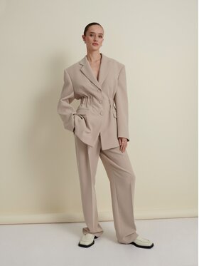 La Mania La Mania Giacca da abito COSMOPOLITAN Beige Classic Fit