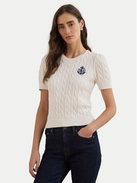 LAUREN RALPH LAUREN LAUREN RALPH LAUREN Sveter 200961681002 Biela Slim Fit