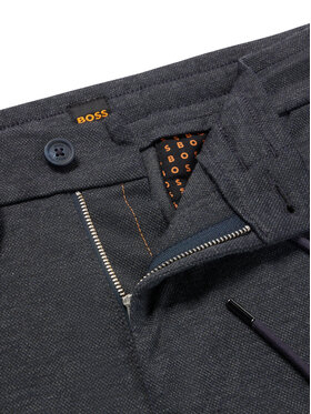 Boss Hlače Iz Tkanine Taber-Ds 50488915 Mornarsko Modra Tapered Fit